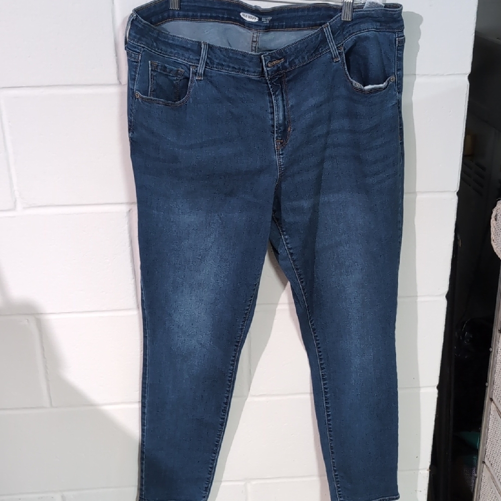 Old Navy Women's Skinny Jeans in Deep Blue